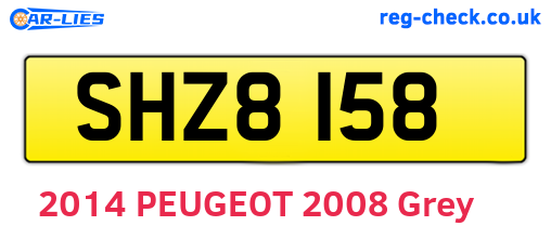 SHZ8158 are the vehicle registration plates.