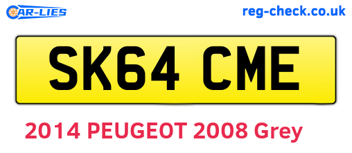 SK64CME are the vehicle registration plates.