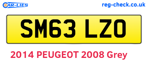 SM63LZO are the vehicle registration plates.