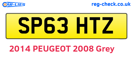 SP63HTZ are the vehicle registration plates.