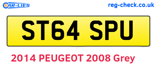 ST64SPU are the vehicle registration plates.