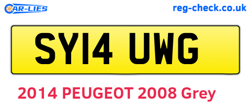 SY14UWG are the vehicle registration plates.