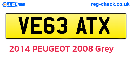 VE63ATX are the vehicle registration plates.
