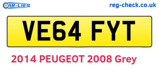 VE64FYT are the vehicle registration plates.