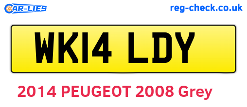 WK14LDY are the vehicle registration plates.