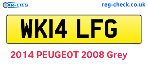 WK14LFG are the vehicle registration plates.