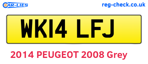 WK14LFJ are the vehicle registration plates.