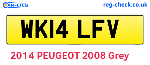 WK14LFV are the vehicle registration plates.
