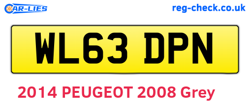 WL63DPN are the vehicle registration plates.