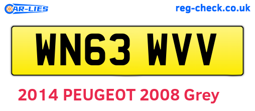 WN63WVV are the vehicle registration plates.