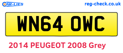 WN64OWC are the vehicle registration plates.