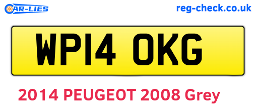 WP14OKG are the vehicle registration plates.