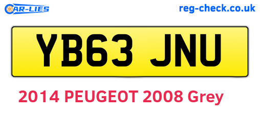 YB63JNU are the vehicle registration plates.