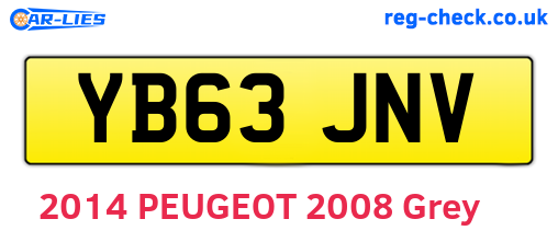 YB63JNV are the vehicle registration plates.