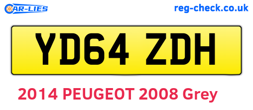 YD64ZDH are the vehicle registration plates.