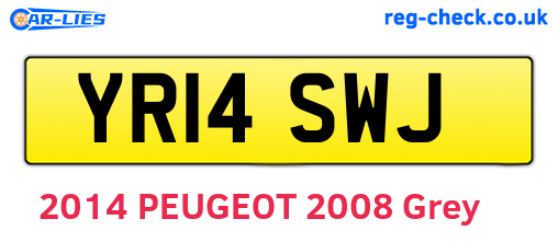 YR14SWJ are the vehicle registration plates.