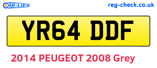 YR64DDF are the vehicle registration plates.