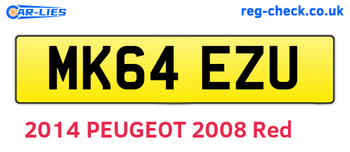MK64EZU are the vehicle registration plates.