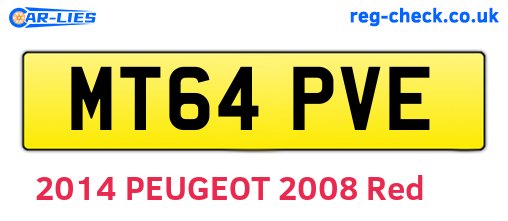 MT64PVE are the vehicle registration plates.