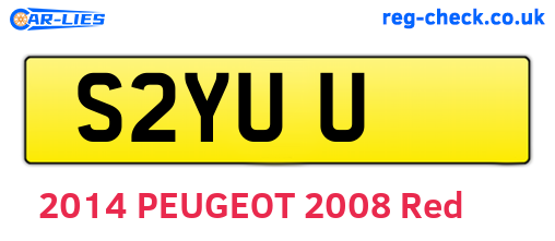 S2YUU are the vehicle registration plates.