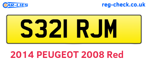 S321RJM are the vehicle registration plates.