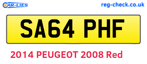 SA64PHF are the vehicle registration plates.