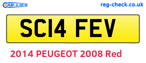 SC14FEV are the vehicle registration plates.