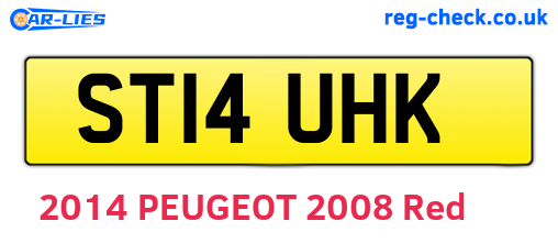 ST14UHK are the vehicle registration plates.