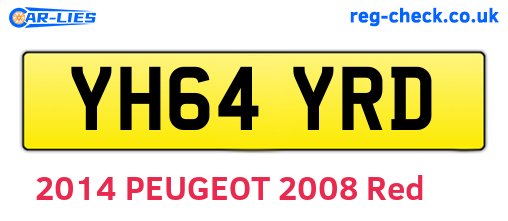 YH64YRD are the vehicle registration plates.