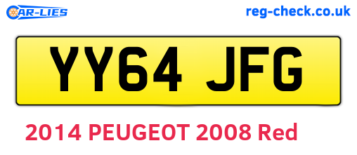 YY64JFG are the vehicle registration plates.