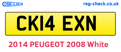 CK14EXN are the vehicle registration plates.