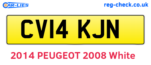 CV14KJN are the vehicle registration plates.