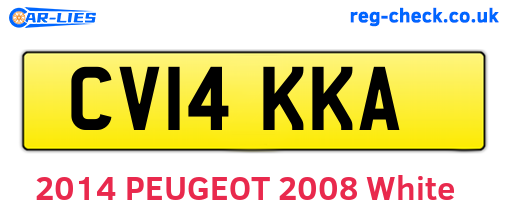 CV14KKA are the vehicle registration plates.