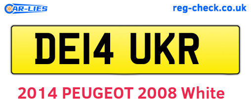 DE14UKR are the vehicle registration plates.