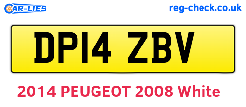 DP14ZBV are the vehicle registration plates.