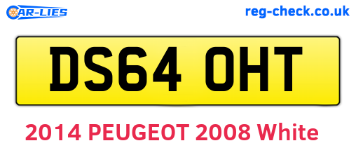 DS64OHT are the vehicle registration plates.