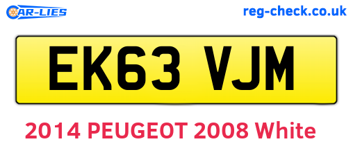 EK63VJM are the vehicle registration plates.