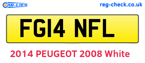 FG14NFL are the vehicle registration plates.