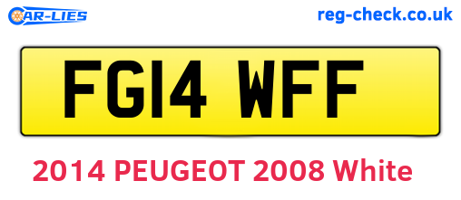 FG14WFF are the vehicle registration plates.