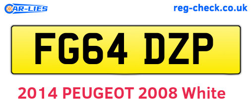 FG64DZP are the vehicle registration plates.