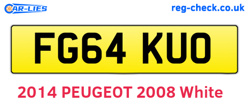 FG64KUO are the vehicle registration plates.