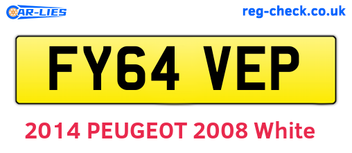 FY64VEP are the vehicle registration plates.