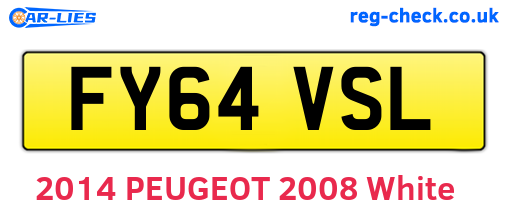 FY64VSL are the vehicle registration plates.