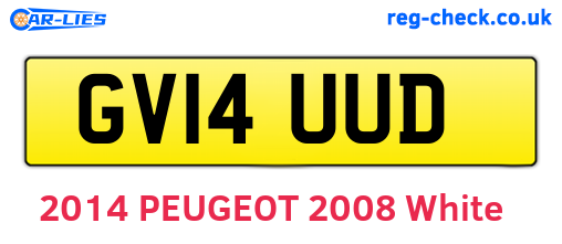 GV14UUD are the vehicle registration plates.