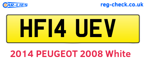 HF14UEV are the vehicle registration plates.