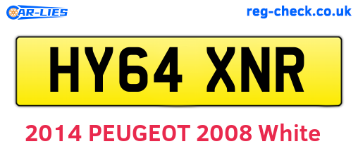 HY64XNR are the vehicle registration plates.