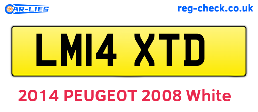 LM14XTD are the vehicle registration plates.