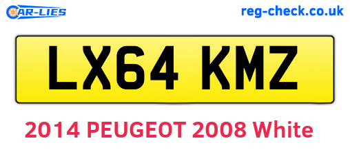LX64KMZ are the vehicle registration plates.