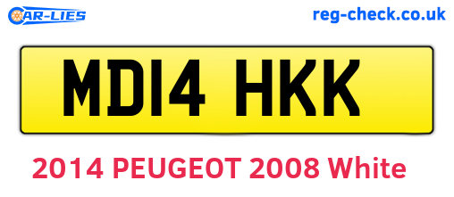 MD14HKK are the vehicle registration plates.