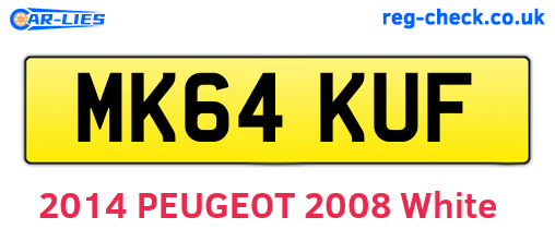 MK64KUF are the vehicle registration plates.